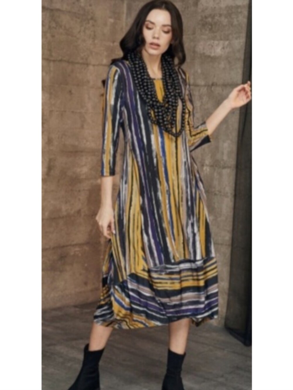 KOZAN Lantern Hem Art To Wear Dress XS